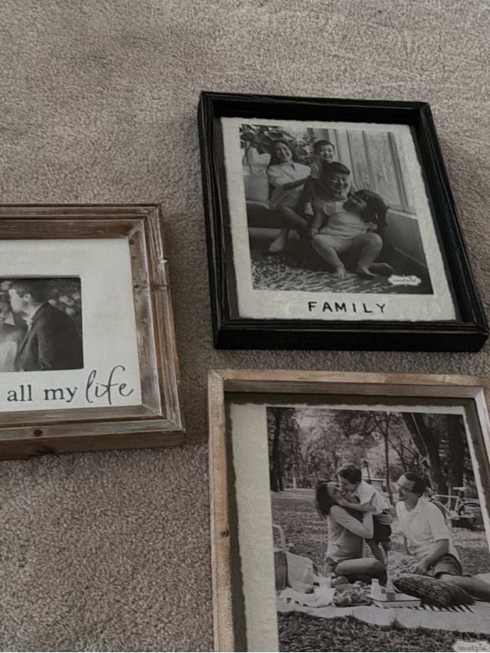 Mud Pie Black Wood Wall Frame - Classic Family Accent